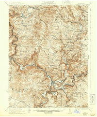Confluence Pennsylvania Historical topographic map, 1:62500 scale, 15 X 15 Minute, Year 1933