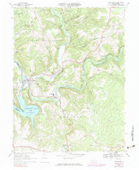 Confluence Pennsylvania Historical topographic map, 1:24000 scale, 7.5 X 7.5 Minute, Year 1967