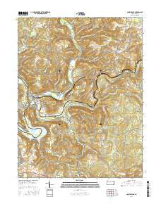 Confluence Pennsylvania Current topographic map, 1:24000 scale, 7.5 X 7.5 Minute, Year 2016