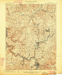 Connellsville Pennsylvania Historical topographic map, 1:62500 scale, 15 X 15 Minute, Year 1902