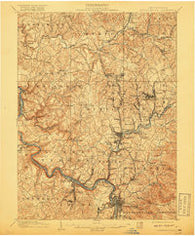 Connellsville Pennsylvania Historical topographic map, 1:62500 scale, 15 X 15 Minute, Year 1902