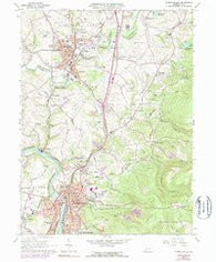 Connellsville Pennsylvania Historical topographic map, 1:24000 scale, 7.5 X 7.5 Minute, Year 1964