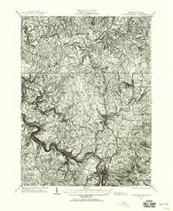Connellsville Pennsylvania Historical topographic map, 1:62500 scale, 15 X 15 Minute, Year 1931