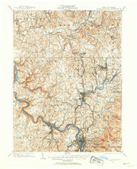 Connellsville Pennsylvania Historical topographic map, 1:62500 scale, 15 X 15 Minute, Year 1931