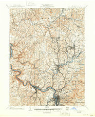 Connellsville Pennsylvania Historical topographic map, 1:62500 scale, 15 X 15 Minute, Year 1936