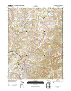 Connellsville Pennsylvania Historical topographic map, 1:24000 scale, 7.5 X 7.5 Minute, Year 2013