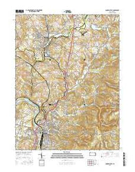 Connellsville Pennsylvania Current topographic map, 1:24000 scale, 7.5 X 7.5 Minute, Year 2016