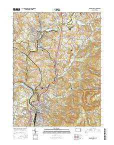 Connellsville Pennsylvania Current topographic map, 1:24000 scale, 7.5 X 7.5 Minute, Year 2016