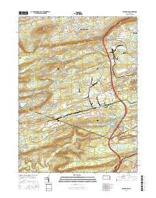 Conyngham Pennsylvania Current topographic map, 1:24000 scale, 7.5 X 7.5 Minute, Year 2016