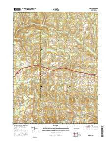Corsica Pennsylvania Current topographic map, 1:24000 scale, 7.5 X 7.5 Minute, Year 2016