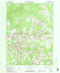 Corsica Pennsylvania Historical topographic map, 1:24000 scale, 7.5 X 7.5 Minute, Year 1969