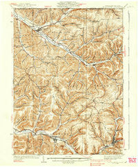 Coudersport Pennsylvania Historical topographic map, 1:62500 scale, 15 X 15 Minute, Year 1938