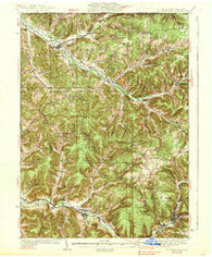 Coudersport Pennsylvania Historical topographic map, 1:62500 scale, 15 X 15 Minute, Year 1938