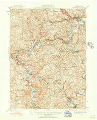 Curwensville Pennsylvania Historical topographic map, 1:62500 scale, 15 X 15 Minute, Year 1939