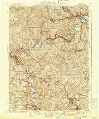 Curwensville Pennsylvania Historical topographic map, 1:62500 scale, 15 X 15 Minute, Year 1942