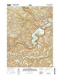 Curwensville Pennsylvania Current topographic map, 1:24000 scale, 7.5 X 7.5 Minute, Year 2016