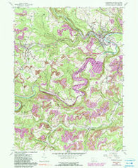 Curwensville Pennsylvania Historical topographic map, 1:24000 scale, 7.5 X 7.5 Minute, Year 1959