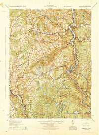 Damascus Pennsylvania Historical topographic map, 1:62500 scale, 15 X 15 Minute, Year 1944
