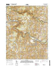 Dawson Pennsylvania Current topographic map, 1:24000 scale, 7.5 X 7.5 Minute, Year 2016