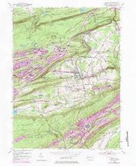 Delano Pennsylvania Historical topographic map, 1:24000 scale, 7.5 X 7.5 Minute, Year 1954