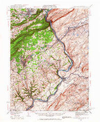 Delaware Water Gap Pennsylvania Historical topographic map, 1:62500 scale, 15 X 15 Minute, Year 1936