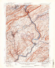 Delaware Water Gap Pennsylvania Historical topographic map, 1:62500 scale, 15 X 15 Minute, Year 1936