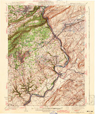 Delaware Water Gap Pennsylvania Historical topographic map, 1:62500 scale, 15 X 15 Minute, Year 1942