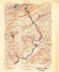 Delaware Water Gap Pennsylvania Historical topographic map, 1:62500 scale, 15 X 15 Minute, Year 1942