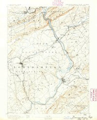 Delaware Water Gap Pennsylvania Historical topographic map, 1:62500 scale, 15 X 15 Minute, Year 1891