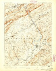 Delaware Water Gap Pennsylvania Historical topographic map, 1:62500 scale, 15 X 15 Minute, Year 1893