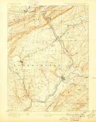 Delaware Water Gap Pennsylvania Historical topographic map, 1:62500 scale, 15 X 15 Minute, Year 1893