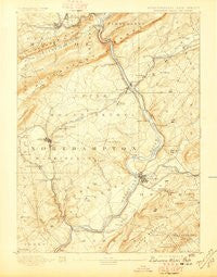 Delaware Water Gap Pennsylvania Historical topographic map, 1:62500 scale, 15 X 15 Minute, Year 1893