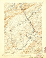Delaware Water Gap Pennsylvania Historical topographic map, 1:62500 scale, 15 X 15 Minute, Year 1893