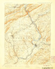Delaware Water Gap Pennsylvania Historical topographic map, 1:62500 scale, 15 X 15 Minute, Year 1893
