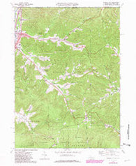 Derricks City Pennsylvania Historical topographic map, 1:24000 scale, 7.5 X 7.5 Minute, Year 1969