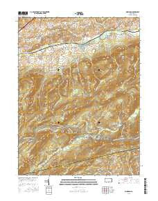Dickinson Pennsylvania Current topographic map, 1:24000 scale, 7.5 X 7.5 Minute, Year 2016