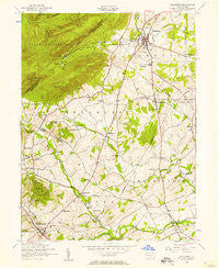 Dillsburg Pennsylvania Historical topographic map, 1:24000 scale, 7.5 X 7.5 Minute, Year 1952