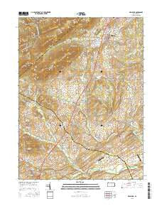 Dillsburg Pennsylvania Current topographic map, 1:24000 scale, 7.5 X 7.5 Minute, Year 2016