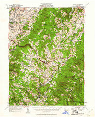 Donegal Pennsylvania Historical topographic map, 1:62500 scale, 15 X 15 Minute, Year 1957