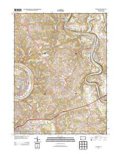 Donora Pennsylvania Historical topographic map, 1:24000 scale, 7.5 X 7.5 Minute, Year 2013