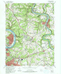 Donora Pennsylvania Historical topographic map, 1:24000 scale, 7.5 X 7.5 Minute, Year 1993
