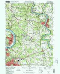 Donora Pennsylvania Historical topographic map, 1:24000 scale, 7.5 X 7.5 Minute, Year 1993