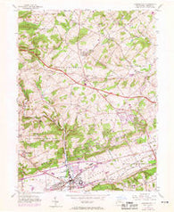 Downingtown Pennsylvania Historical topographic map, 1:24000 scale, 7.5 X 7.5 Minute, Year 1956