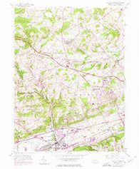 Downingtown Pennsylvania Historical topographic map, 1:24000 scale, 7.5 X 7.5 Minute, Year 1956