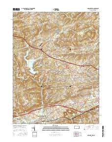 Downingtown Pennsylvania Current topographic map, 1:24000 scale, 7.5 X 7.5 Minute, Year 2016