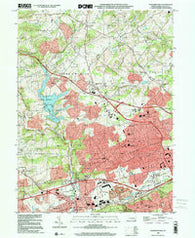 Downingtown Pennsylvania Historical topographic map, 1:24000 scale, 7.5 X 7.5 Minute, Year 1999