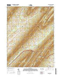 Doylesburg Pennsylvania Current topographic map, 1:24000 scale, 7.5 X 7.5 Minute, Year 2016