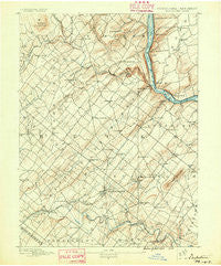 Doylestown Pennsylvania Historical topographic map, 1:62500 scale, 15 X 15 Minute, Year 1890