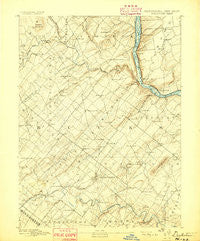 Doylestown Pennsylvania Historical topographic map, 1:62500 scale, 15 X 15 Minute, Year 1891