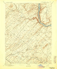 Doylestown Pennsylvania Historical topographic map, 1:62500 scale, 15 X 15 Minute, Year 1891